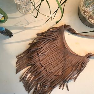 American Eagle Cross Fringe Cross Body